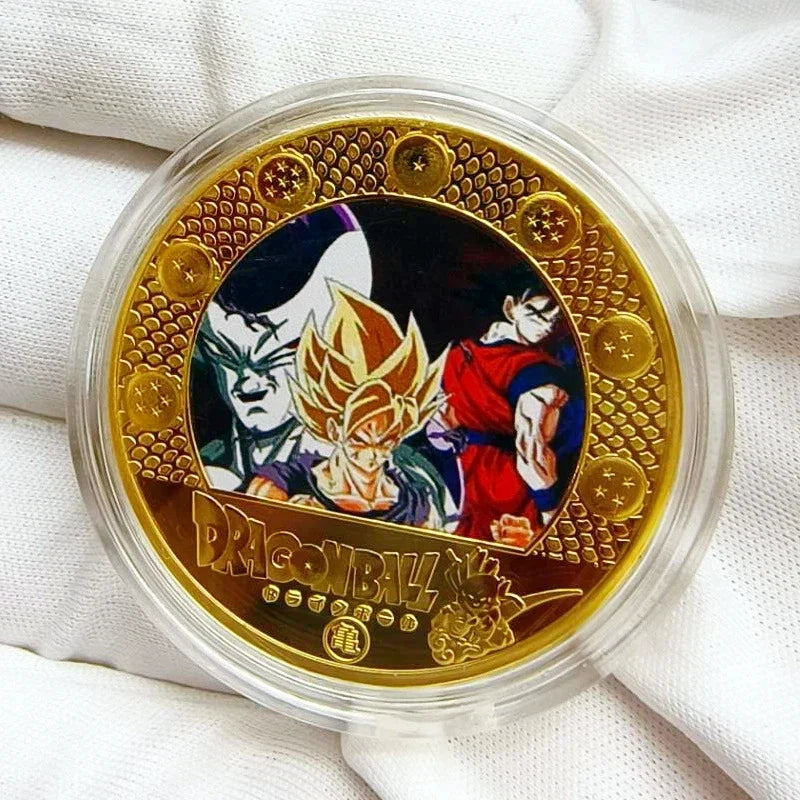 Dragon Ball Gold Commemorative Coin – Goku & Vegeta Collectible
