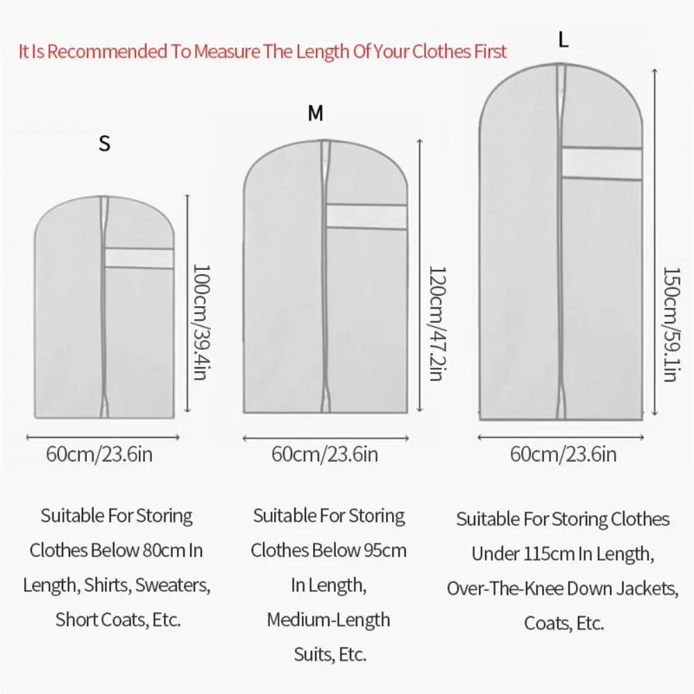 Dustproof Waterproof Hanging Garment Bags | Closet Organizer