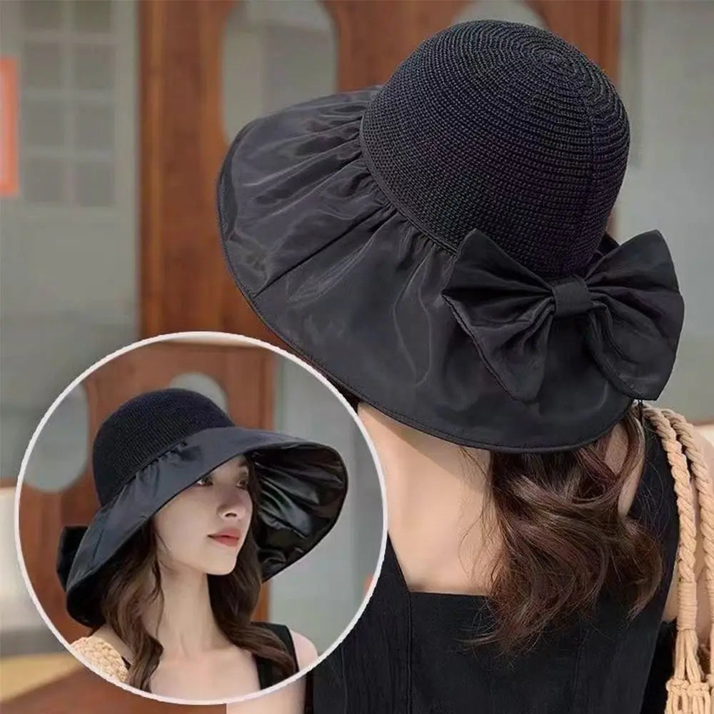 Women's Wide Brim UV Bucket Hat – Foldable Beach Cap