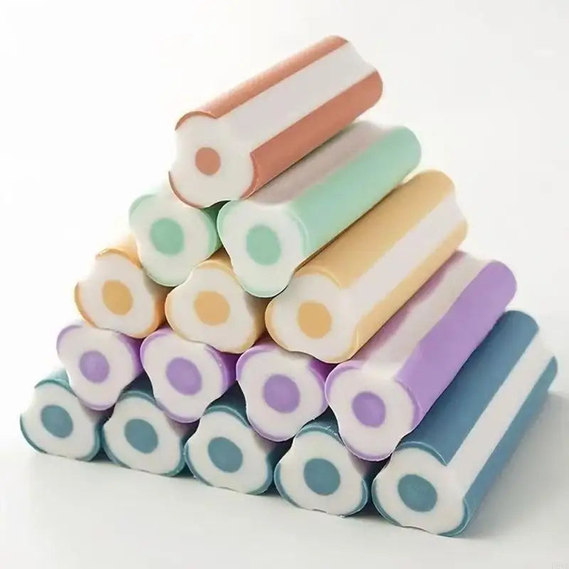 Ergonomic Grip Pencil Erasers – Flexible PVC, 5 or 10 Pack