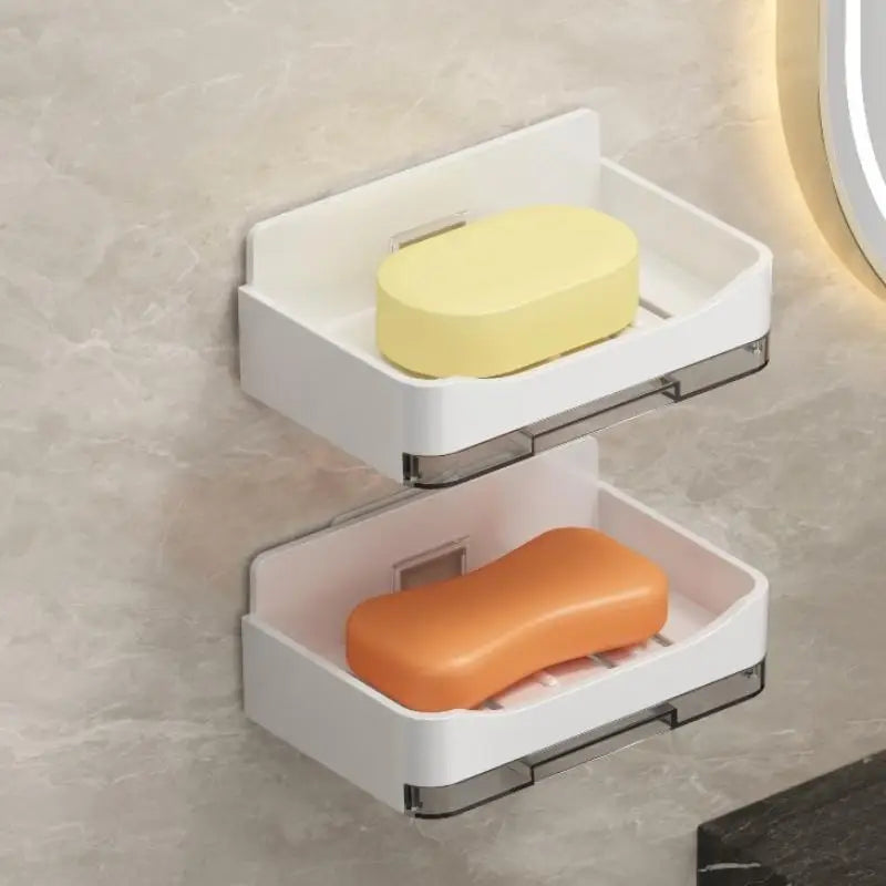 No-Drill Wall Mounted Soap Dish with Self-Draining Tray