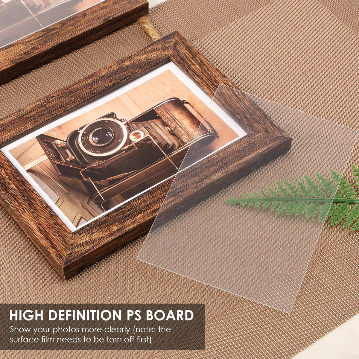 4-Pack Triple Wall Hanging Collage Photo Frames – Rustic Wood