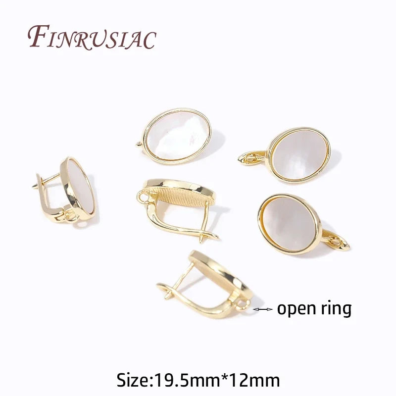 18K Gold Plated Shell Earring Hooks & Clasps | DIY Jewelry Findings