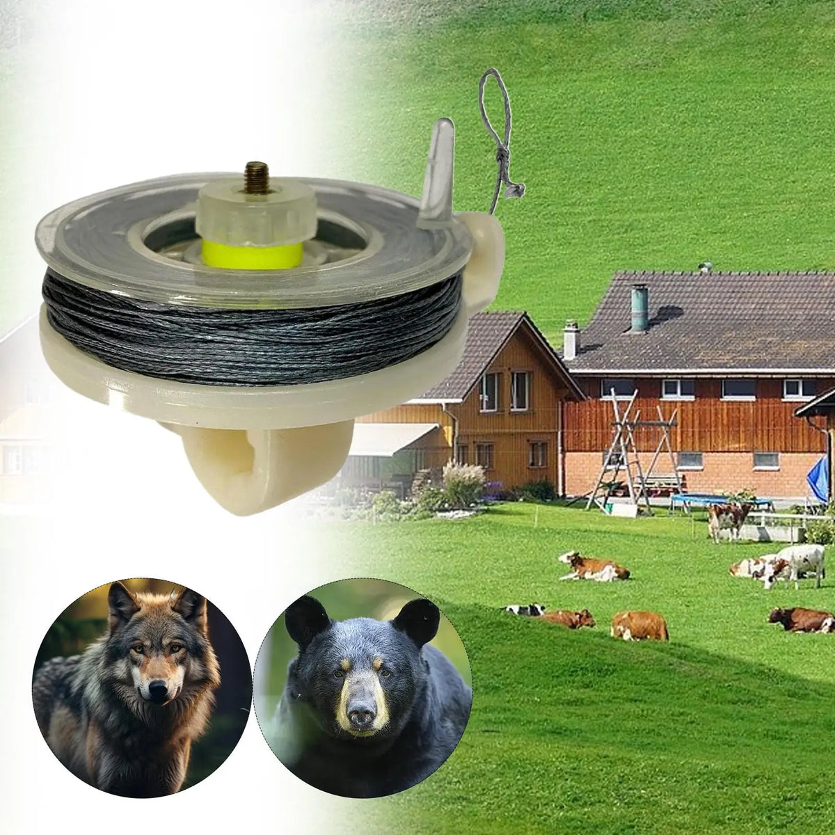 Outdoor Trip Wire Perimeter Alarm – Reusable Reel 82ft Cord