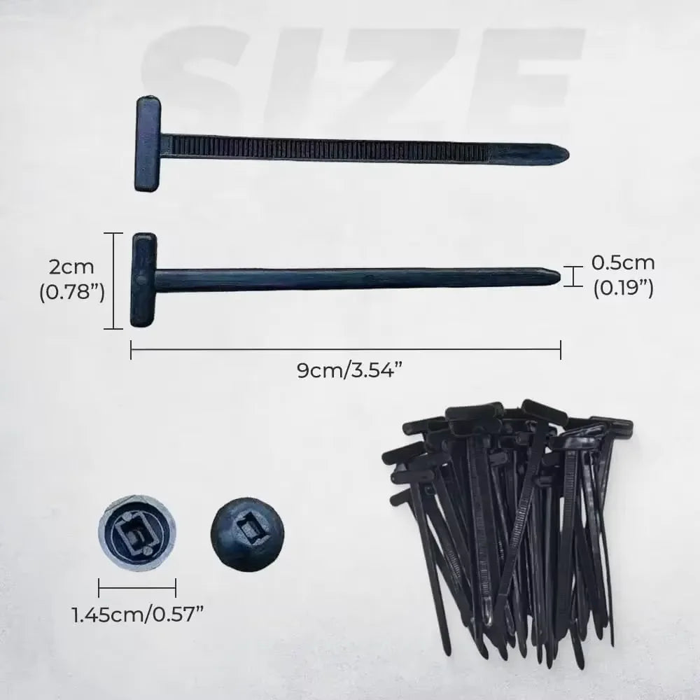 Heavy Duty UV Resistant Nylon Zip Ties with Pin Fasteners 50-300PCS