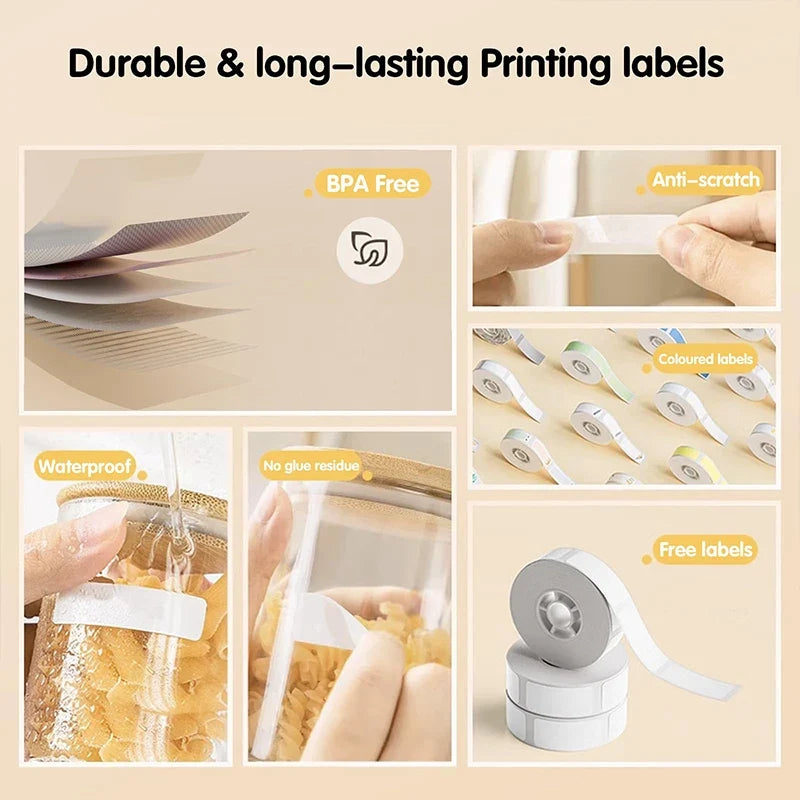 Niimbot Thermal Labels for D11 D110 D101 – Waterproof UV Stickers