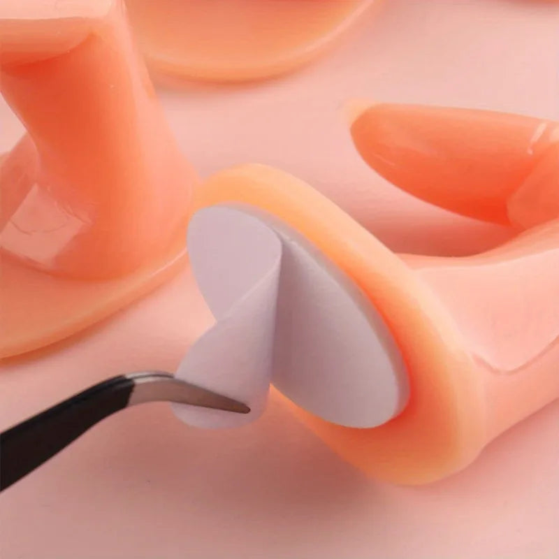 Silicone Fake Fingers for Nail Art Practice & Training – 5/10 Pcs
