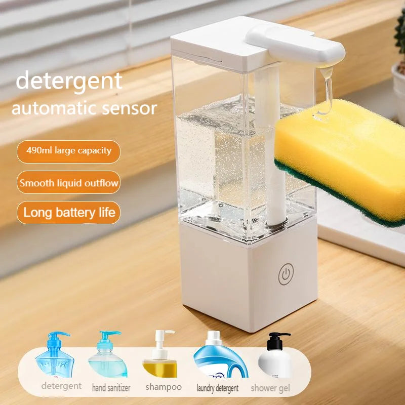 Automatic Touchless Soap Dispenser 490ml USB-C Rechargeable