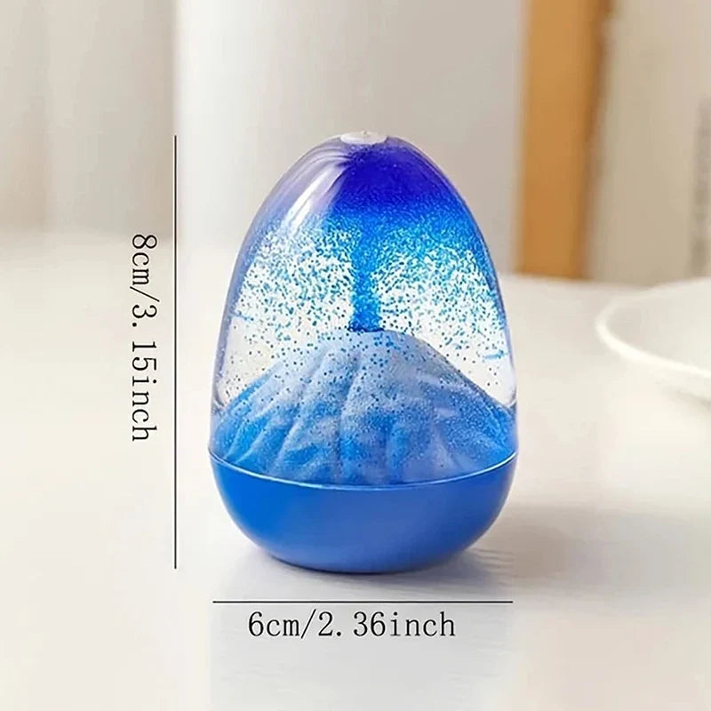 Volcanic Eruption Acrylic Liquid Hourglass Timer Ornament