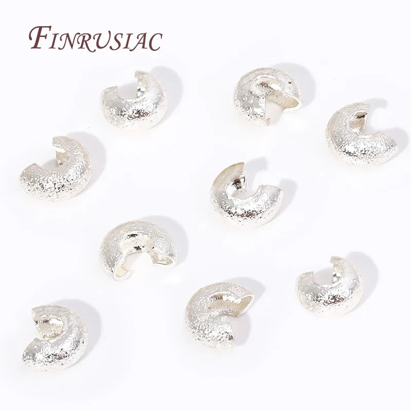 18K Gold Plated Crimp Bead Covers 3mm 4mm | 50/100 Pcs DIY