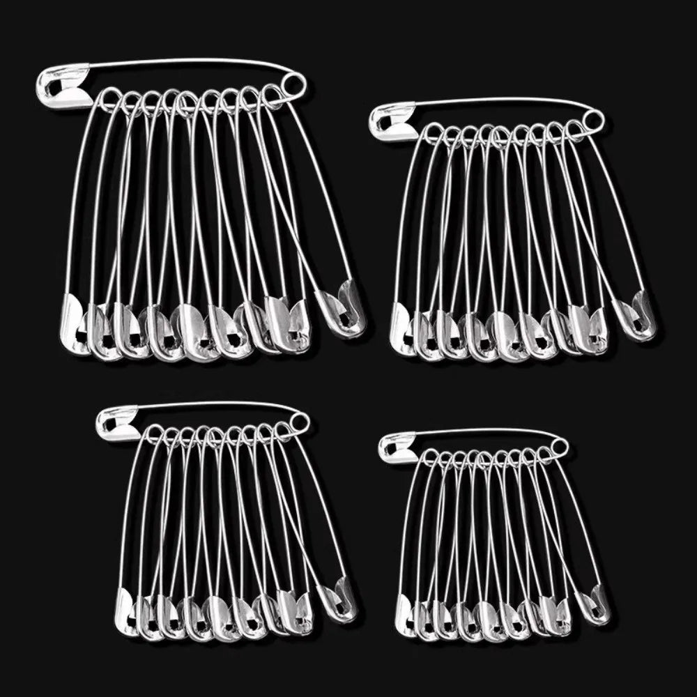 Multi-Size Rust-Proof Stainless Steel Safety Pins with Storage Box