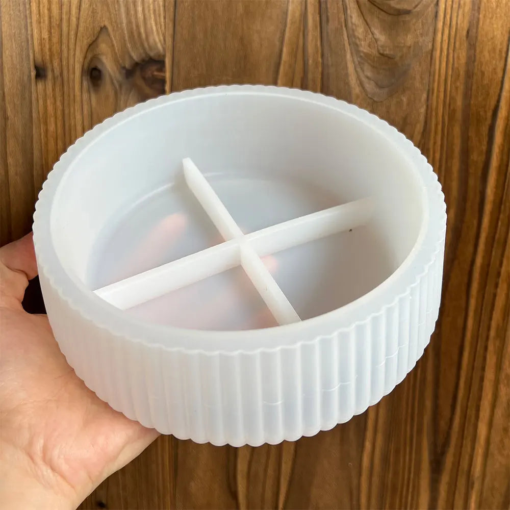 Striped Silicone Mold – Concrete Bowl, Candle & Flowerpot DIY