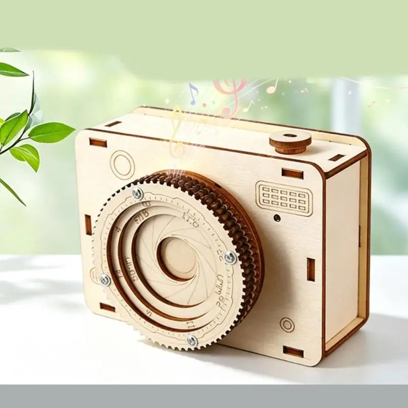 Wooden Camera Craft Kit – DIY Music Box Assembly for Kids