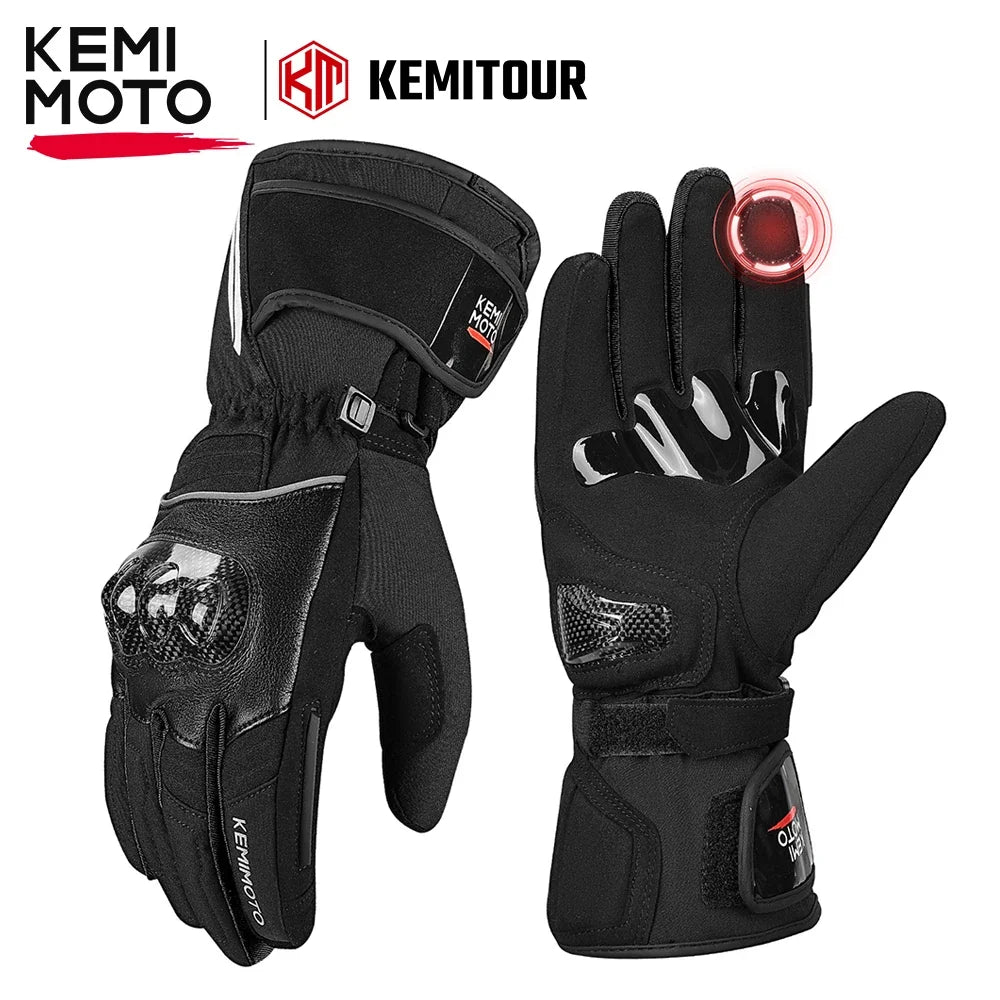 KEMIMOTO Winter Motorcycle Gloves – Waterproof Touchscreen