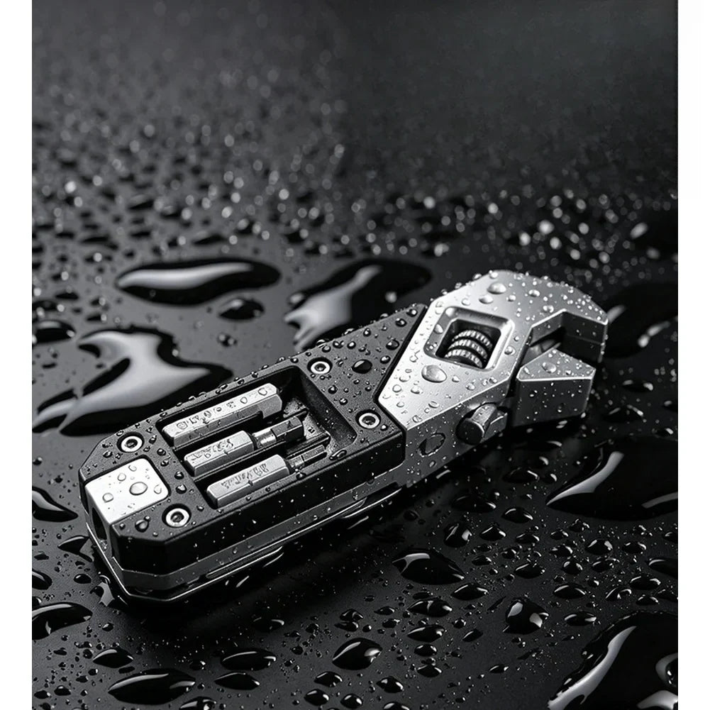 DAZZLEEX 13-in-1 Adjustable Wrench Multi-Tool & Screwdriver Bits