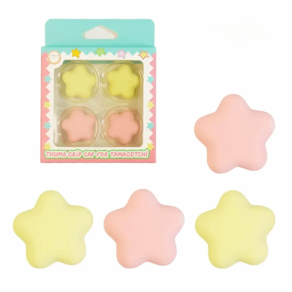 4Pcs Silicone Joystick Caps Cat Paw & Star for Tamagotchi