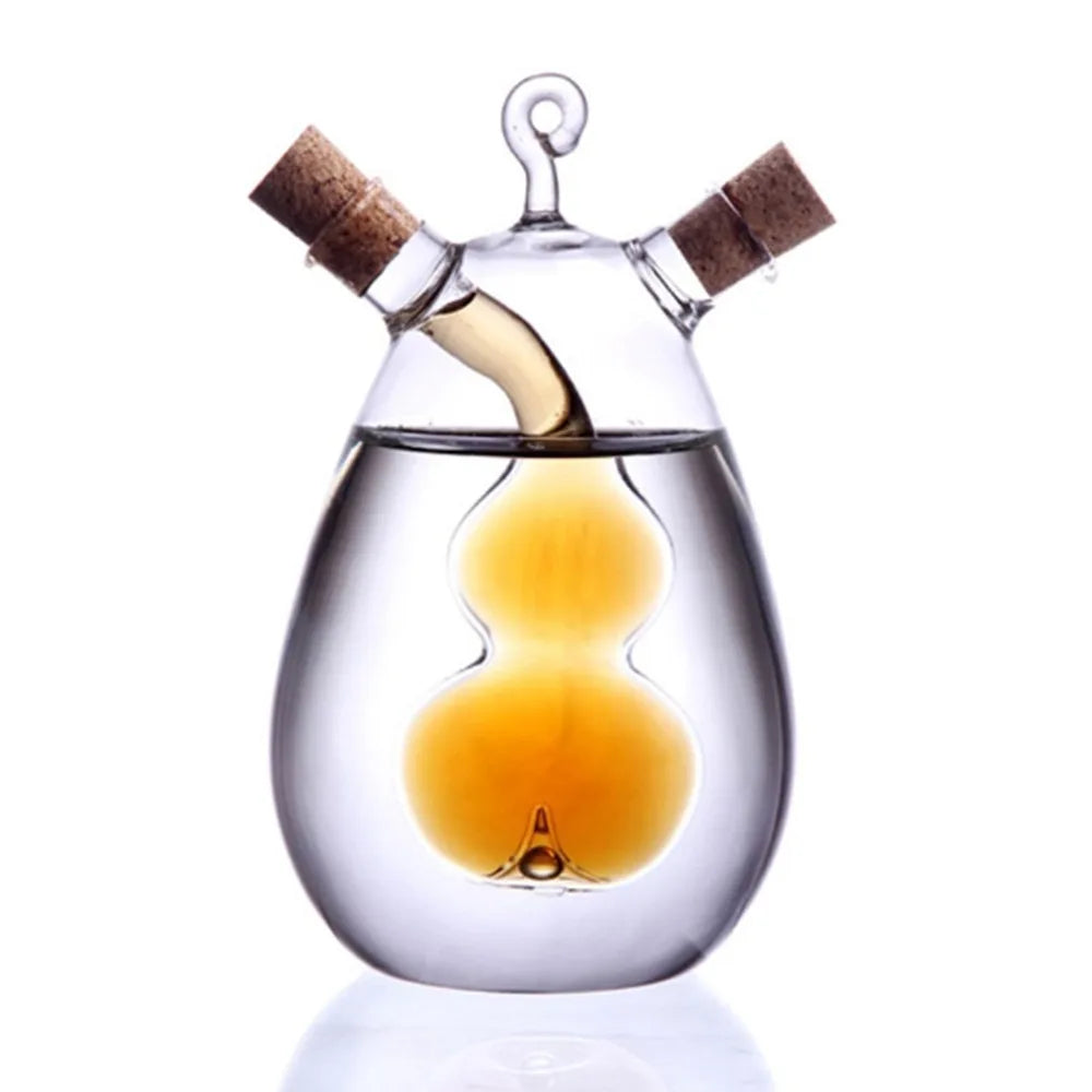 Glass 2-in-1 Olive Oil & Vinegar Dispenser Bottle 350ml