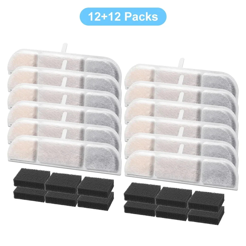 Activated Carbon Filter Cartridge for Cat Fountain WFP6 – 6/12 Pack