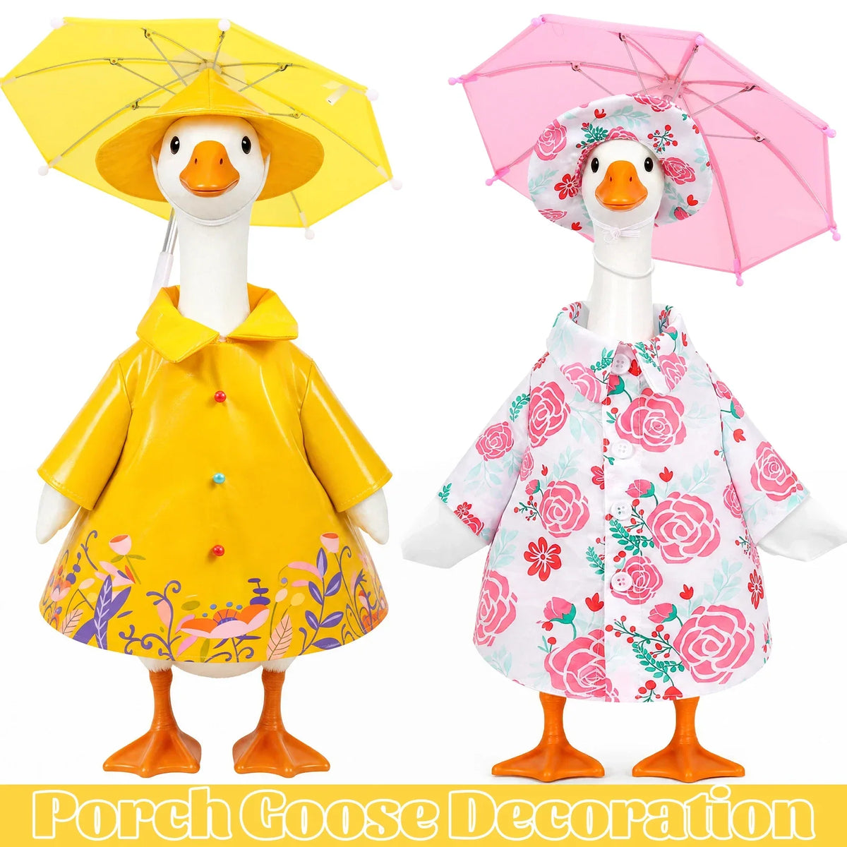Porch Goose Raincoat Outfit Set – Hat, Umbrella & Clothes
