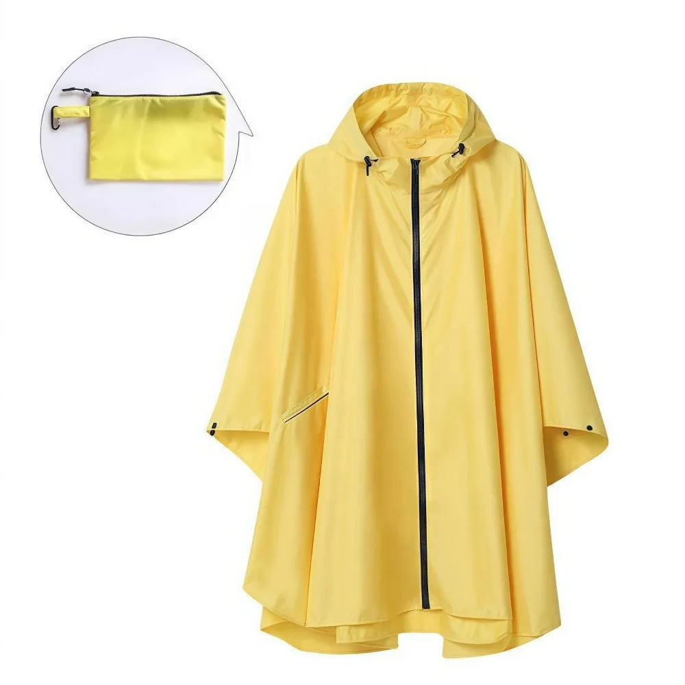 3-in-1 Hooded Waterproof Raincoat – Lightweight Outdoor Poncho
