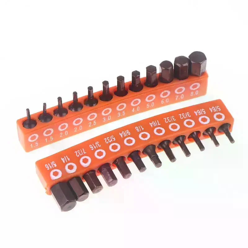 Magnetic Screwdriver Bit Set 12/24 Pc – 25mm Hex Shank S2 Steel