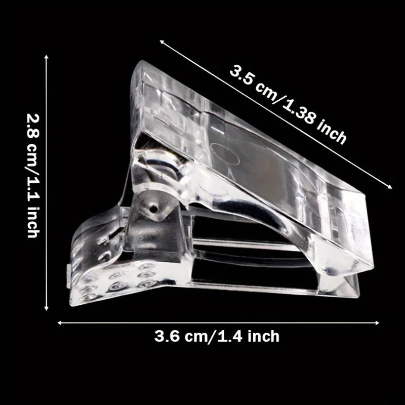 Acrylic Nail Extension Clips – Gel Builder UV Clamp Set