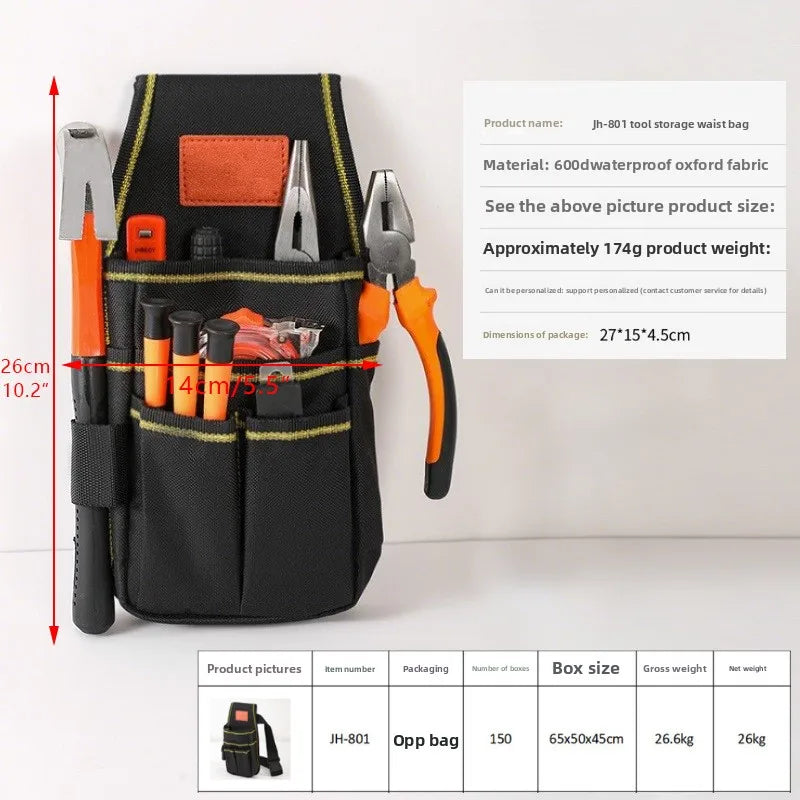 Multi-Layer Tool Waist Bag – Wear-Resistant Belt Pouch