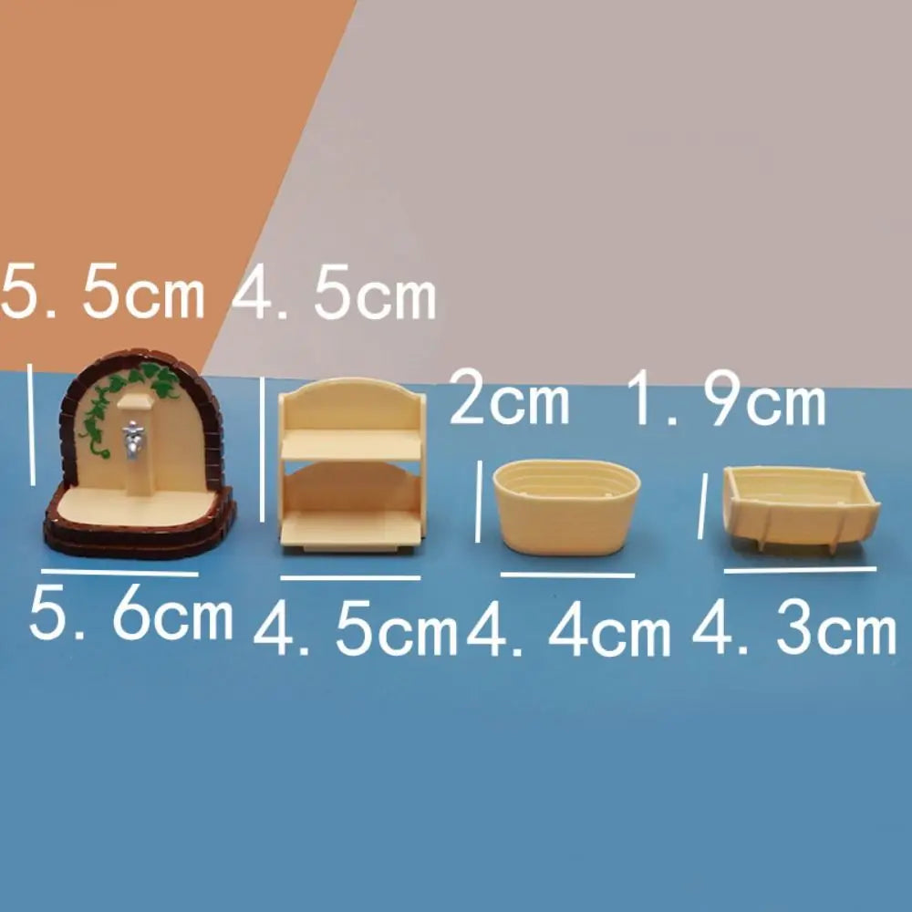 Mini Forest Animal Dollhouse Furniture Kit – 1/12 Scale Toy Set