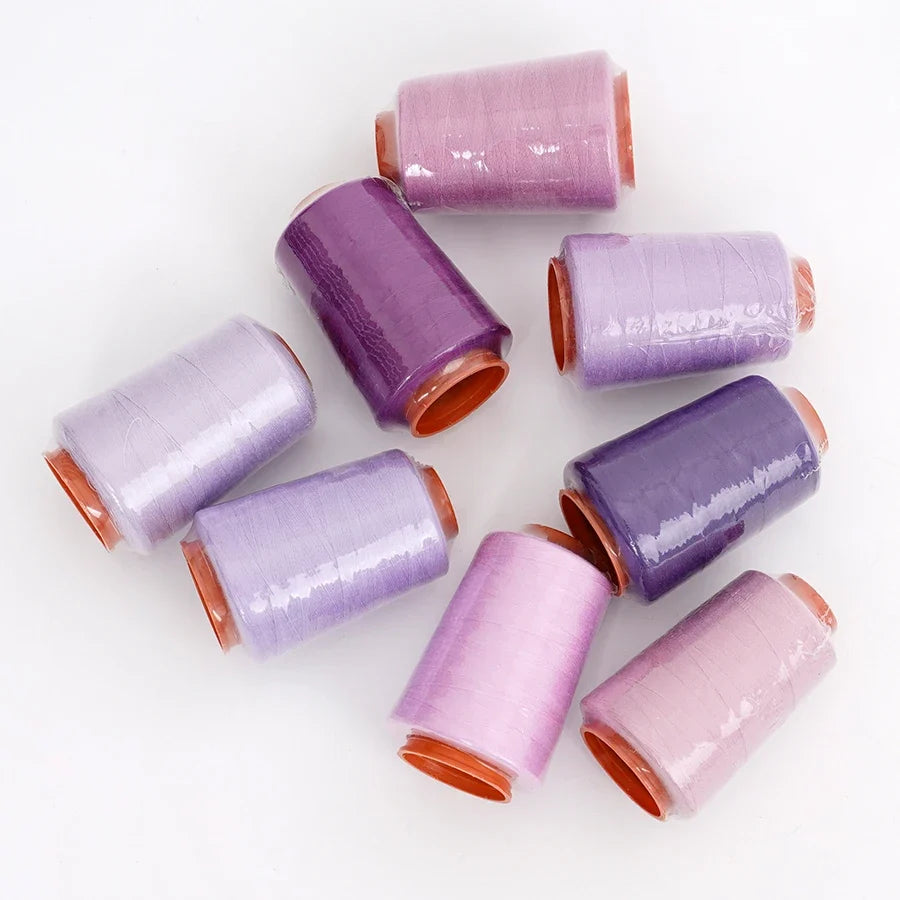Purple 402 Polyester Sewing Thread – 8 Rolls, 800 Yds Each