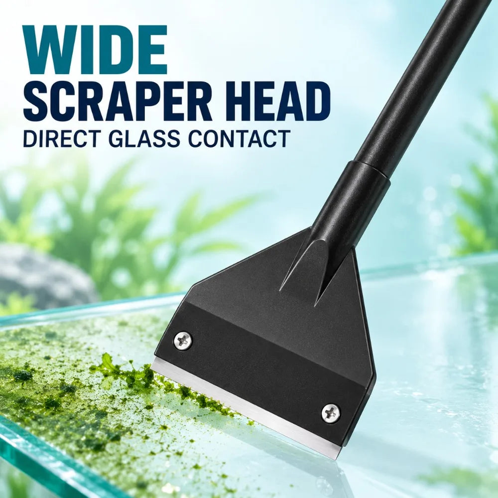 Wide Head Aquarium Algae Scraper & Sand Leveling Blade Tool
