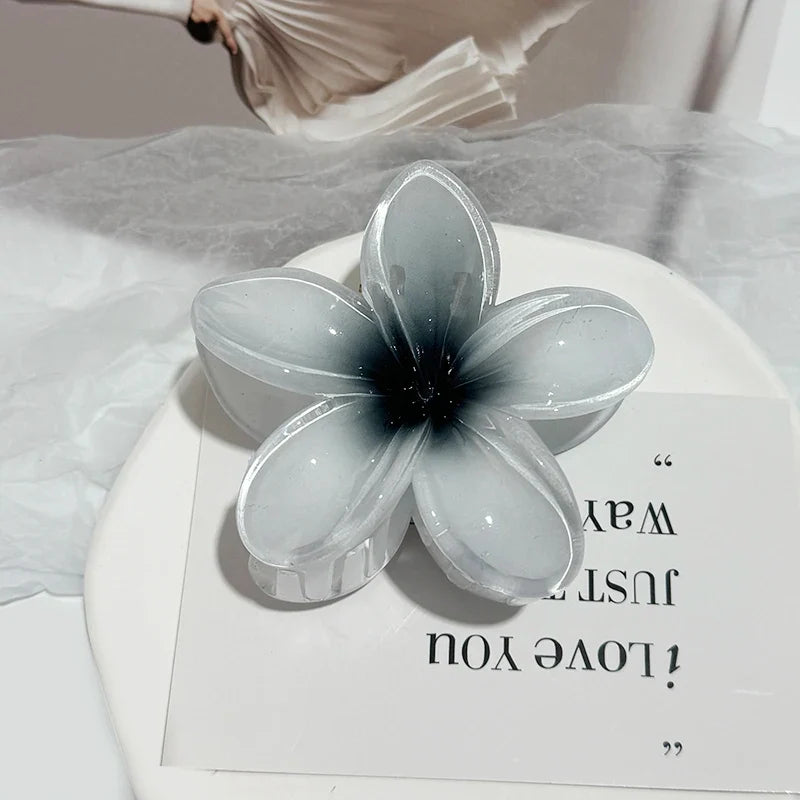 Korean Hawaiian Gradient Flower Hair Claw Clip for Women
