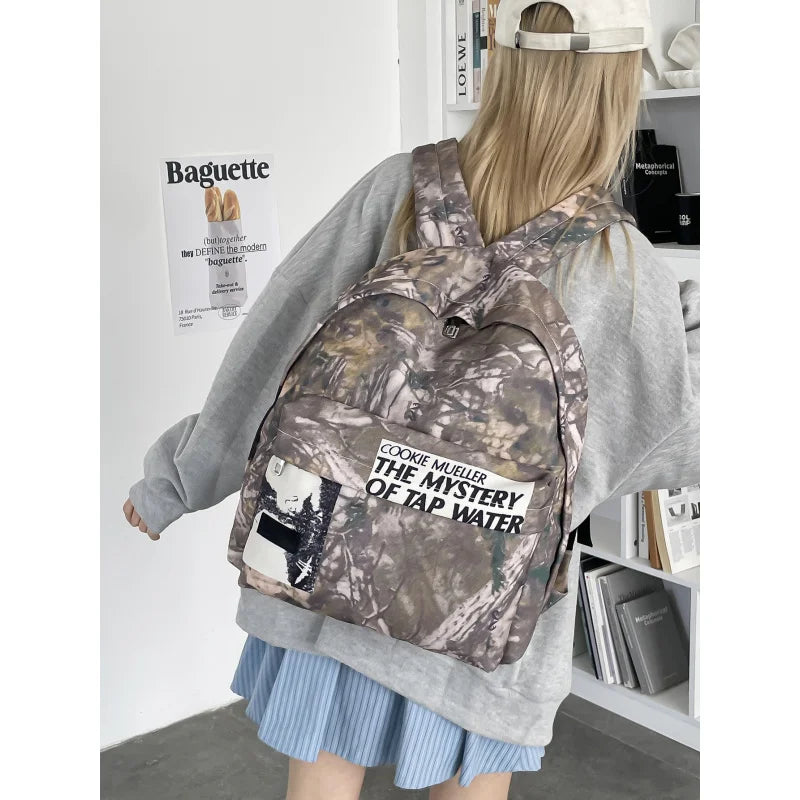 Large Waterproof Nylon Backpack – Unisex Travel & School Bag