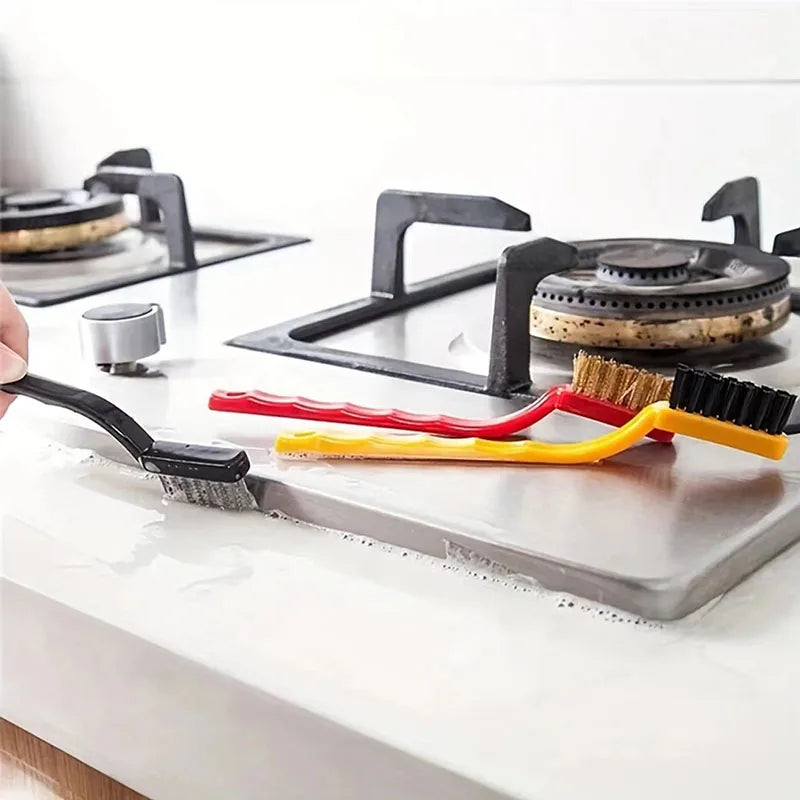 7" Stainless Steel & Brass Wire Brush Set – 3-Piece Cleaning Kit