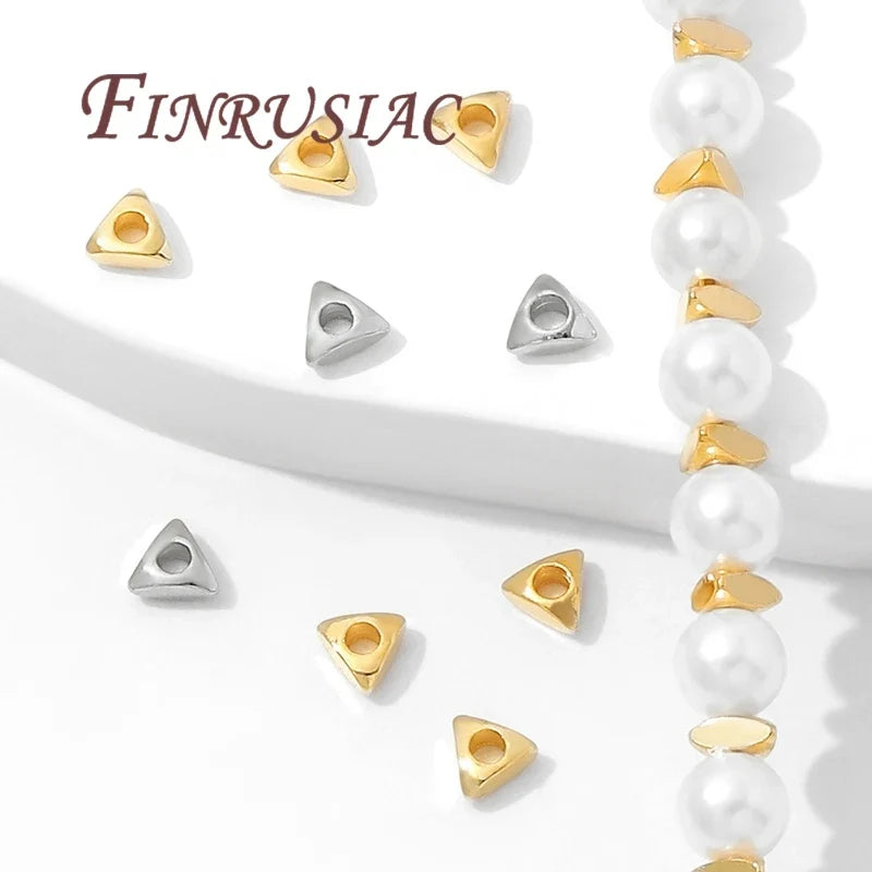3mm 18K Gold Plated Triangle Spacer Beads | DIY Jewelry Making