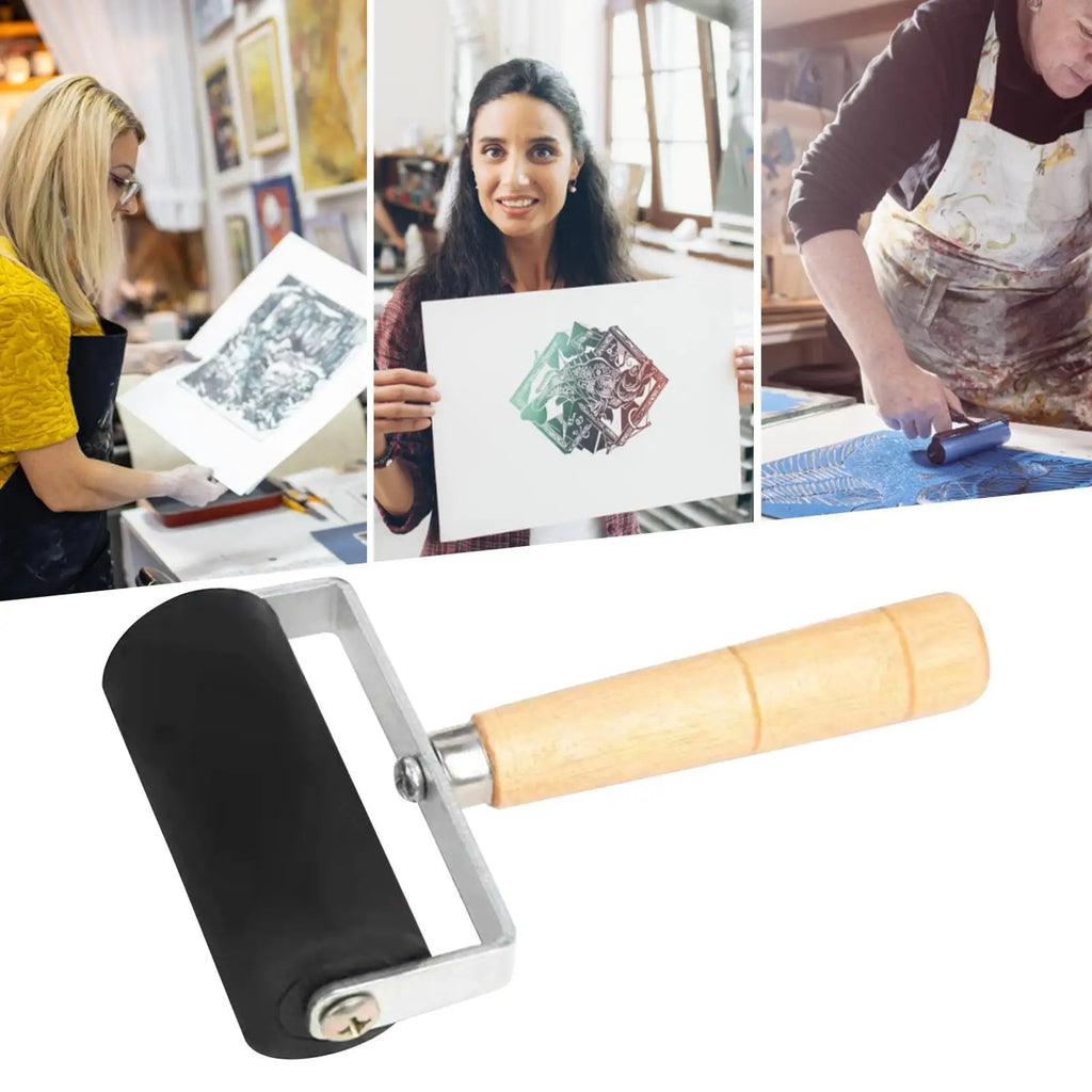 Rubber Brayer Roller – Printmaking Ink Stamping Art Tool