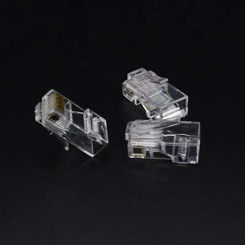 RJ45 Crystal Plugs 50/100 Pack – Cat5 Cat5e Cat6 8P8C Connectors