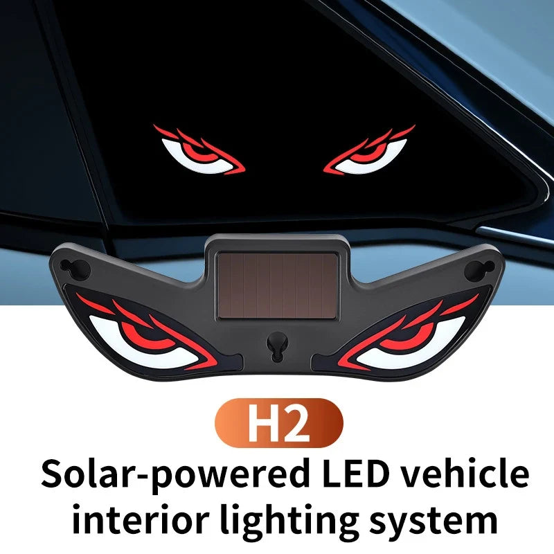 Demon Eye LED Car Atmosphere Light – Solar & USB Rechargeable