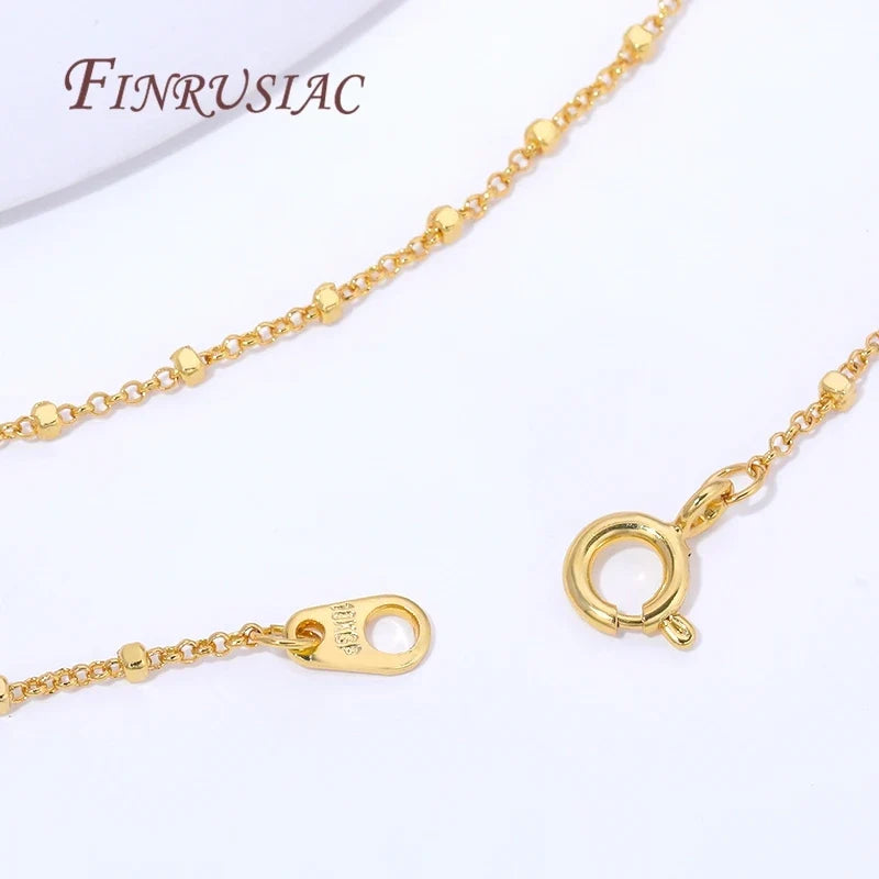 18K Gold Plated Bead Chain Necklace 50cm | DIY Jewelry Making