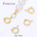 9mm 18K Gold Plated Circle Spring Clasps – DIY Jewelry Findings