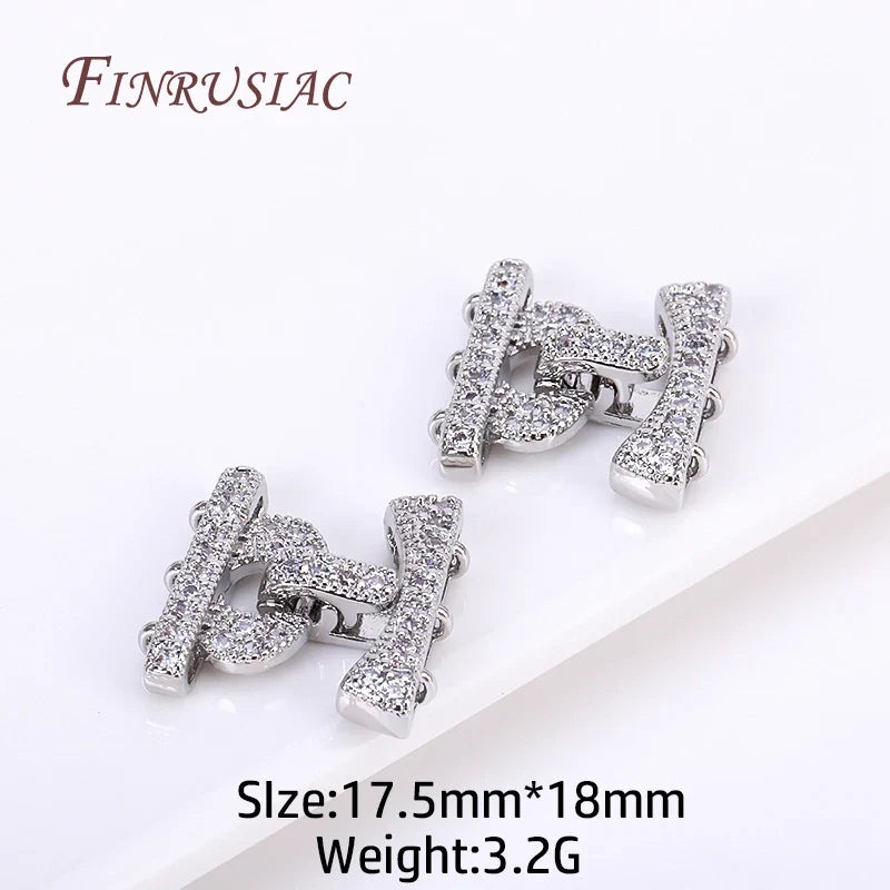 18K Gold Plated Zircon Clasp Findings | DIY Jewelry Making