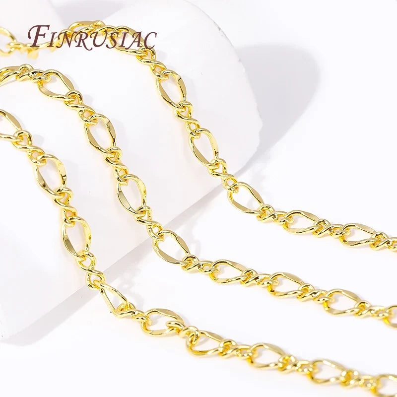 18K Gold Plated Brass Chains Bulk – DIY Jewelry Findings