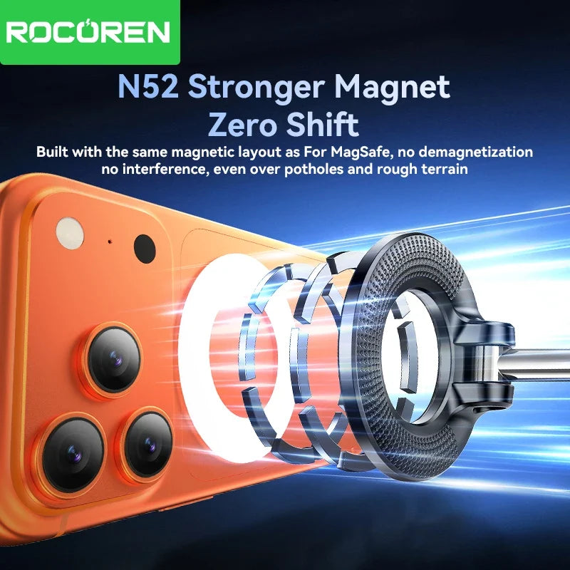 Rocoren Magnetic Car Phone Holder – Suction Cup 360° Mount