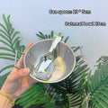 Korean Stainless Steel Rice Wine Bowl & Snack Plate