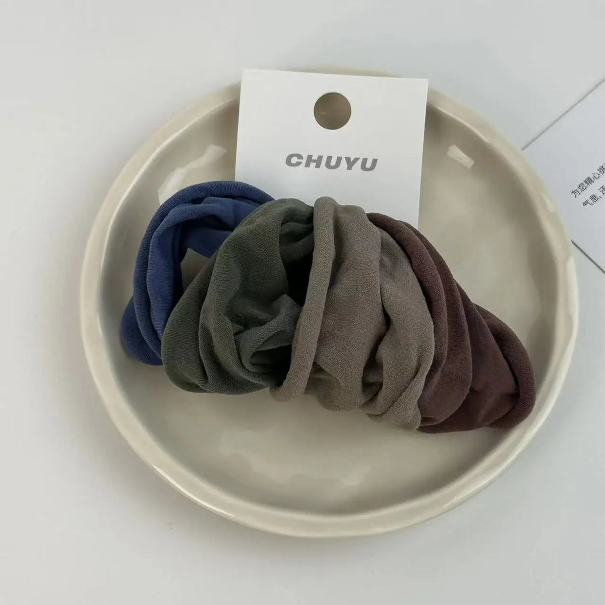 Luxury Soft Fabric Hair Scrunchies – High Elastic Hair Bands