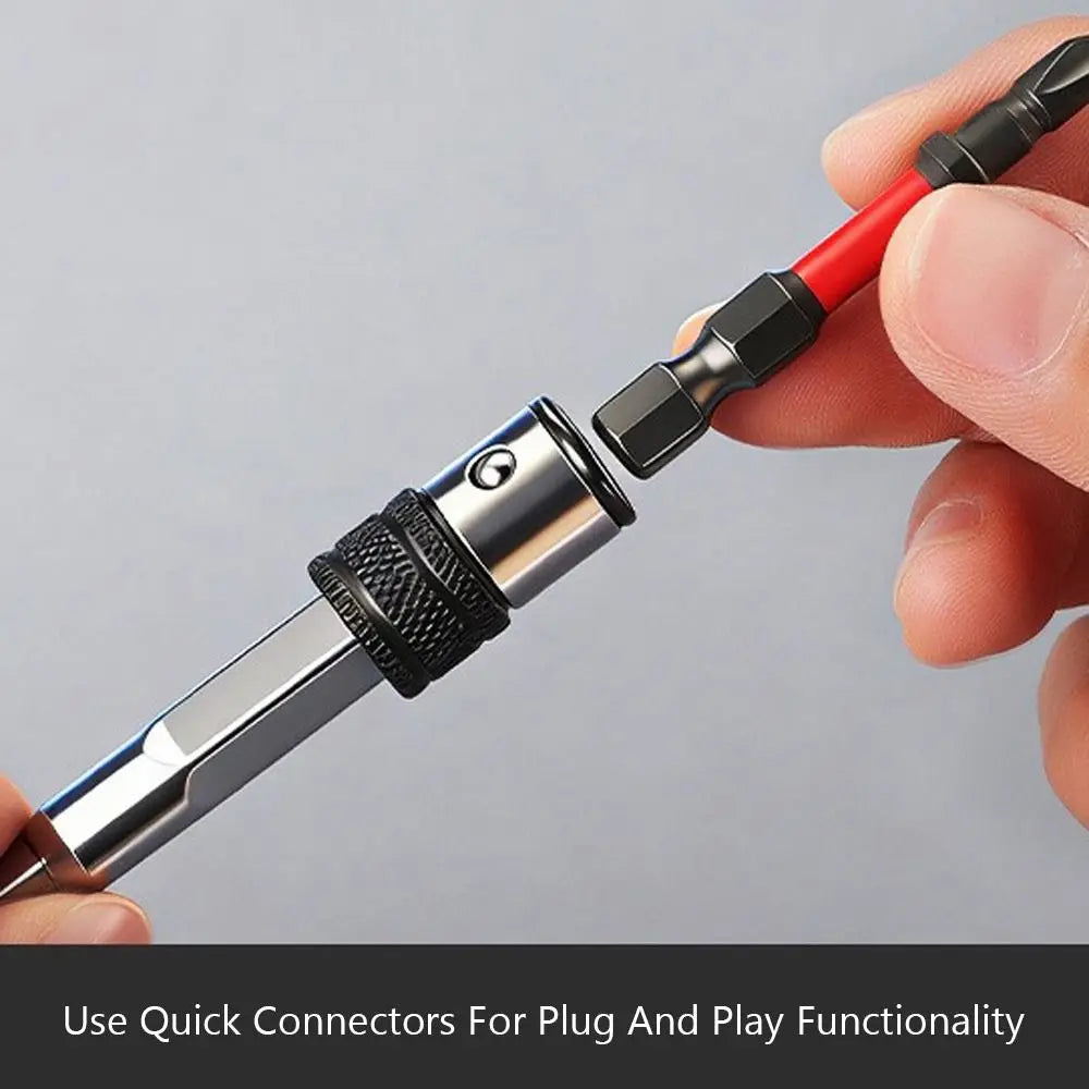 Quick-Release Drill Bit Extension Rod Self-Locking Adapter