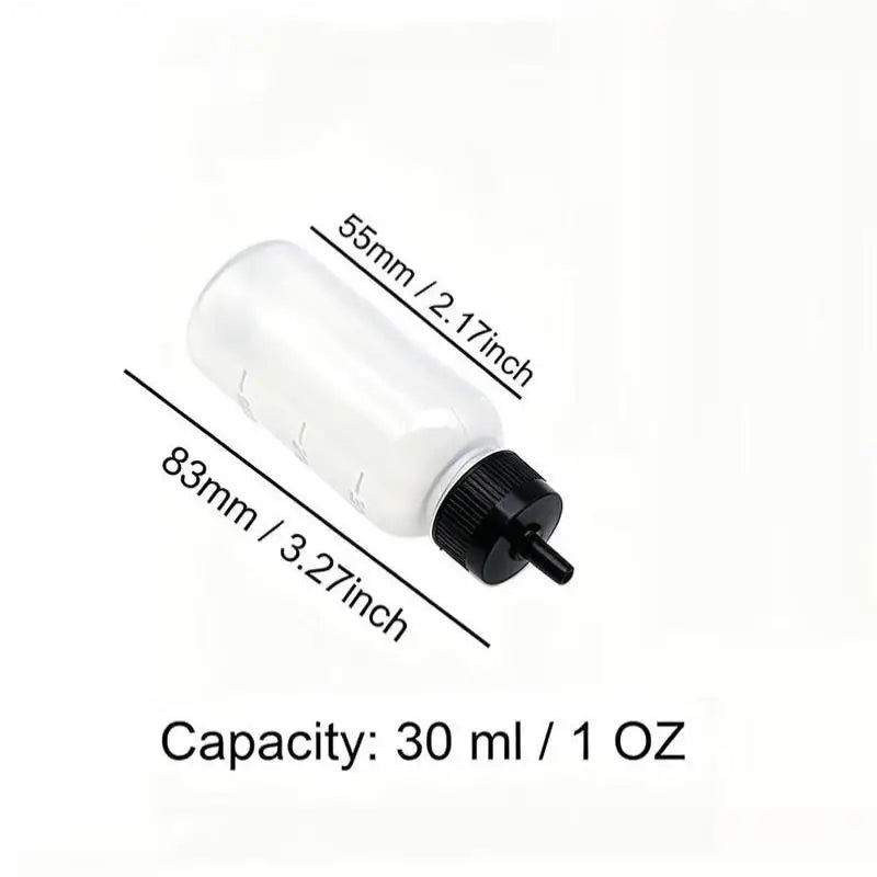 30ml Precision Squeeze Dropper Bottles Set – 6pc with Blunt Needles