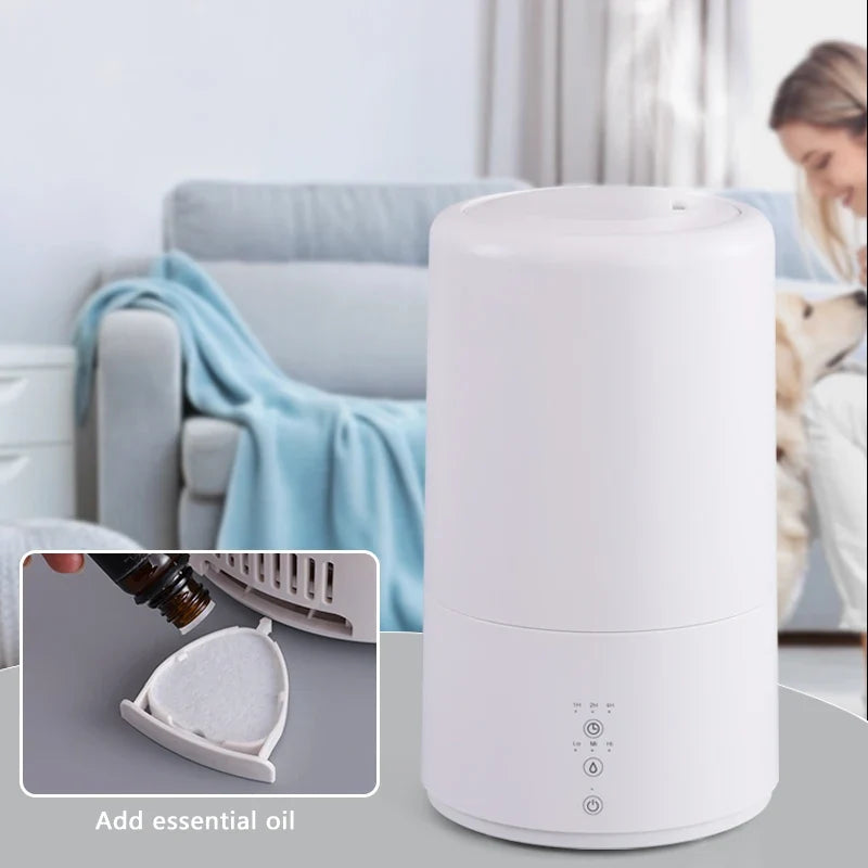 Portable Ultrasonic Desk Humidifier – Quiet LED Mist Diffuser