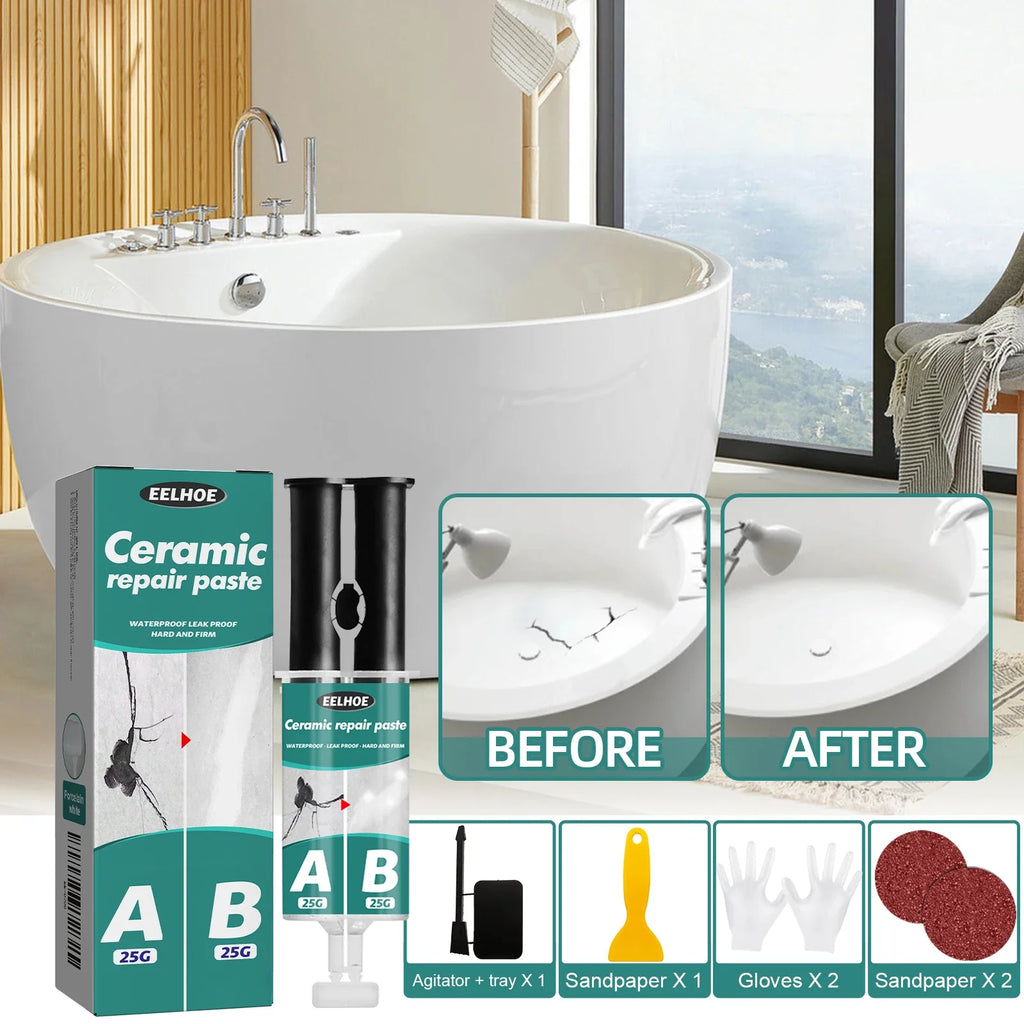 Tile Repair Paste AB Glue | Waterproof Ceramic Crack Fix Kit