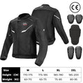 KEMIMOTO Men's Mesh Motorcycle Jacket CE Armor Breathable