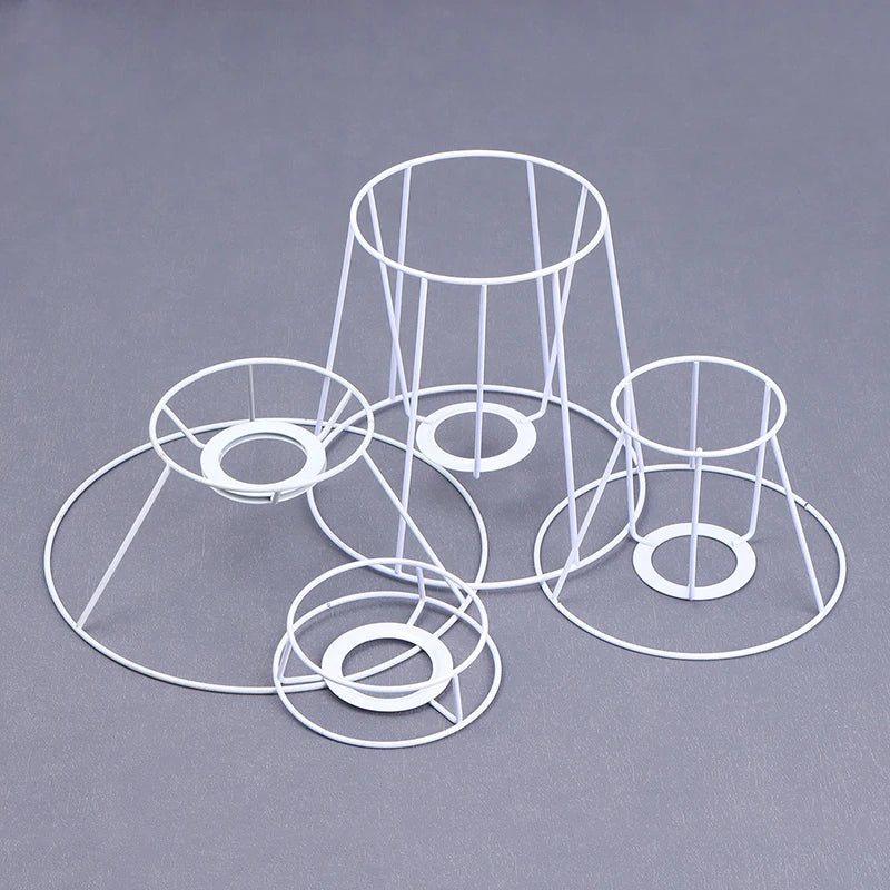 Vintage Iron Wire Lampshade Frame DIY Light Cage Guard Ring